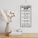 Hanging Kitchen Rules Wood Decor Sign, Rustic Kitchen Wooden Signs, Printed Wood Wall Art Sign, Kitchen Door Rules Rustic Sign, Hanging Wood Sign Kitchen Decor, Funny Farmhouse Kitchen Wall Décor J1 by CozyNest Decor