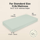 KeaBabies 2-Pack Organic Crib Sheets for Boys, Girls - 52x28 Fitted Crib Mattress Sheet Neutral, Breathable Jersey Cotton Cover for Baby Bed, Toddler Mattress, Soft & Cute Prints (Sage) by TinyTreasures Baby Boutique