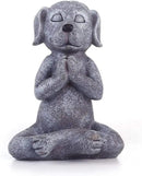 Meditating Dog Statue Buddha - Zen Dog - Namaste– Top Collection Tranquility and Peacefulness for Your Fairy Garden. 4¾ Inches Tall Miniature Gnome Figurine by GreenHaven Gardens