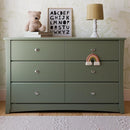 Storkcraft Crescent 6 Drawer Double Dresser (Olive) – GREENGUARD Gold Certified, Nursery Dresser for Kids Bedroom by TinyTreasures Baby Boutique