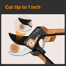 PrunePro Pruning Shears for Gardening Professional Bypass Hand Pruner Stainless Steel Sharp Blade Garden Scissors Plant Flower Garden Clipper Orange 2 Pack by GreenHaven Gardens