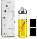 Aelga Olive Oil Dispenser Bottle - Glass Oil Dispenser - Dispenser Bottle for Kitchen with Stainless Steel Spout by CozyNest Decor