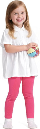 Witwot 5 Pack Toddler Leggings Baby Girl Cotton Pants Toddler Girls Clothes Size 18M-5T by TinyTreasures Baby Boutique