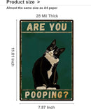 ALKB Bathroom Sign Tuxedo Cat Wall Decor Funny Metal Sign 8x12 Inch - Are You Pooping - Wall of Glory Decor Black Cat Sign by CozyNest Decor