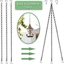 15 Pack 25" BLK Storagehook Black Hanging Chains with Hooks for Hanging Bird Feeders Planters Baskets Billboards Lanterns Wind Chimes Ornaments by GreenHaven Gardens