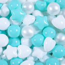 GOGOSO Ball Pit Balls Shapes for Kids - 100 Pieces Crush Proof Stress StarBalls BPA&Phthalate Free Non-Toxic Soft Plastic Ball for Baby Birthday Pool BallPit Accessories by TinyTreasures Baby Boutique
