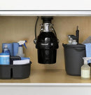 GE Disposall Batch Feed 3/4 Horsepower Motor Garbage Disposer, Good for Grinding: Vegetable Peels & Small Bones, Easy Install Kit, Non-Corded, Recommended for 2-4 Person Homes, GFB760N by CozyNest Decor