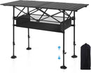 LET'S CAMP Folding Camping Table, Portable Aluminum Roll-up Picnic Backpacking Table with Adjustable Height, Large Storage and Carrying Bag for Picnic, Camping, BBQ, Party, Backyard, Beach by GreenHaven Gardens