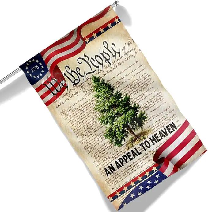 FLAGWIX American Flag - We The People Betsy Ross 1776 An Appeal To Heaven Pine Tree Flag TPT1923F, House Flag (29.5" x 39.5") - USA Flags Premium Polyester - Decorative Indoor Outdoor Flag, photo 7 of 7