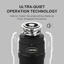 Garbage Disposal 3/4 HP Ultra Quiet powerful grinding Kitchen Food Waste Disposer with Power Cord Easy install, AC Motor Unit Continuous Feed Stainless Steel Grind 0.75 Horsepower (MAX-5) by CozyNest Decor