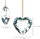 Clear Heart Crystal Suncatcher, 2pc 45mm Hanging Prism for Windows, Outdoor Indoor Decoration, Rainbow Maker Gifts for Mom, Grandma, Friend by GreenHaven Gardens