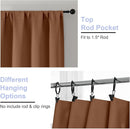 Simplebrand Ava Sun Baked Short Blackout Curtains for Bedroom 54 Inches Long 2 Panels Set, Solid Thermal Insulated, Energy Saving Window Treatment Curtains Blackout Drapes, W40 x L54 Inch, Sun Baked by TinyTreasures Baby Boutique