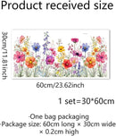 Colorful Flower Garden Window Clings, Wildflower Grass Lily Peony Poppy Floral Window Decals by CozyNest Decor