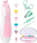 Baby Nail Trimmer Electric-12 in 1 Baby Nail Clippers Safe Baby Nail File Kit with a Nail Clipper, Scissor, Tweezers, and Nail Files by TinyTreasures Baby Boutique