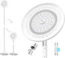 TROND Floor Lamp, LED Torchiere Uplight Lamp, 5 Brightness Aluminum Modern Standing Light, 5500K Natural Daylight, 5000 lm, 71in Tall, 30 Mins Timer, Detachable, for Office Living Room Bedroom, Silver by CozyNest Decor