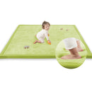 1.3" Thick Baby Play Mat for Floor Playpen, 50x50 Foam Tummy Time Mat, Padded Support Soft Plush Nursery Rug for Infant Kids Toddler Crawling Kick Activity (Light Green) by TinyTreasures Baby Boutique