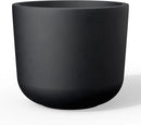Kante Round Concrete Planter, 11 Inch Dia Classic Style Large Plant Pot with Drainage Hole for Indoor & Outdoor Plants, Ideal for Home, Patio, Garden, Black by GreenHaven Gardens