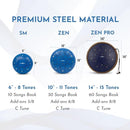 The Balmy Drum - 8 Note 6 Inch Steel Tongue Drum, Steel Drum Instrument, Drums For Children and Adults, Balmy Drum Set for Kids with Music Book, Handpan, Mallet and Carry Bag (Blue) by TinyTreasures Baby Boutique