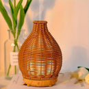 Aromatherapy Essential Oil Diffuser Rattan Woven Aroma Diffuser with Warm Light 80ML Cool Mist Humidifier Waterless Auto Shut-off for Home,Baby Bedroom,Office by TinyTreasures Baby Boutique