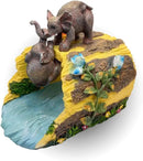 Elephant Gutter Downspout Extension Statues Garden Decoration,Rain Downspout Diverter Garden Statue,Decorative Gutter Extension，3"×4" Downspout Splash Block，Animal Resin Statue Outdoor Décor by GreenHaven Gardens