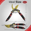 Professional Titanium Garden Shears Adjustable Opening Size Professional Bypass Pruning Shears for Plants, Hedges, and Flowers（Includes Scissors + Blade） by GreenHaven Gardens