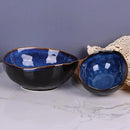 Blue Ceramic Decorative Pottery Key Bowl, Candy Dish, Salad Bowl, Small Jewelry Trinket Dish for Bedroom, Centerpiece, Bedside Table, Living Room Decor (8 inch) by CozyNest Decor