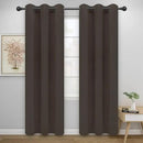 Easy-Going Blackout Curtains for Bedroom, Solid Thermal Insulated Grommet and Noise Reduction Window Drapes, Room Darkening Curtains for Living Room, 2 Panels(42x84 in, Coffee) by CozyNest Decor