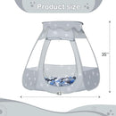 Baby Ball Pit for Toddler with 50 Balls, Kids Pop Up Play Tent for Girls, Princess Toys Gifts for Children Indoor & Outdoor Playhouse (Gray: Gray/White/Babyblue, 109x90cm/50 Balls) by TinyTreasures Baby Boutique