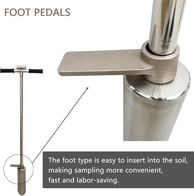 INTBUYING 40’’ Soil Sampler Probe Soil Test Probe with 8’’Sample Ejector and Foot Pedal &Rubber Handle Stainless Steel 2in Dia for Soil Sampling Lawn Garden Farm, photo 3 of 9