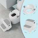 Potty Training Toilet Seat with Kids Step Stool Anti-Slip Toddler Seat, Soft Cushion, Baby Potty Training Set for Boys & Girls (Grey) by TinyTreasures Baby Boutique