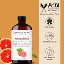 Majestic Pure Grapefruit Essential Oil with Glass Dropper - Huge 4 Fl Oz - 100% Pure and Natural Grapefruit Oil - Premium Grade Essential Oils for Diffuser, Aromatherapy, Soap and Candle Making by CozyNest Decor
