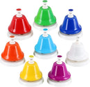 Eastrock Desk Bells, Hand Bells Set 8 Note Diatonic Musical Bells for Toddlers Children Kids Adults, Used for Festival, Musical Teaching, Church Chorus, Wedding, Family Party by TinyTreasures Baby Boutique