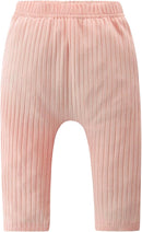 Baby and Toddler Girl's 5 Pack Cotton Ribbed Pull On Pants Leggings 0-4 Years by TinyTreasures Baby Boutique