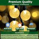 Battery Operated Globe String Lights - Indoor Outdoor String Lights Crystal Globe Lights 8 Modes 30 LED Patio Lights with Timer for Garden Balcony Pergola Party Decor, Warm White, 2 Pack by GreenHaven Gardens