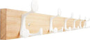 SKOLOO 39-Inch Natural Wood Coat Rack Wall Mount with 6 Triple Hooks - Ideal for Family Entrances, Classrooms, and Pet Supplies Storage - Perfect Coat Hooks for Wall by CozyNest Decor
