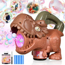 Dinosaur Bubble Machine with Colorful Lighting for Kids Automatic Handheld Dinosaur Bubble Toy 20000+ Big Bubbles Per Minute Bubbles Toy for Outdoor Parties Yard Fun Kids Gift Tyrannosaurus Brown by TinyTreasures Baby Boutique
