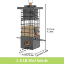 KRUOO Metal Squirrel Proof Bird Feeder for Outdoors Hanging,Wild Bird Feeders for Outside, 2.5 lb Capacity by CozyNest Decor