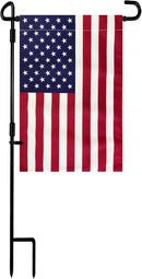 TOPFLAGS Garden Flag Stand with American Flag Garden Flag Metal Yard Flag Holder Pole Stake Small Flag Stands for Garden Flags 12 x 18 with Clips and Stopper by CozyNest Decor