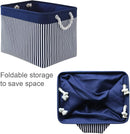 TcaFmac Organization and Storage Basket for Shelves - Large 2 Pack 16x12x12 inch Fabric Storage Cubes, Collapsible Storage Bins for Gift Closet Cloth Toy Books Kids (Navy Patchwork) by TinyTreasures Baby Boutique