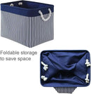 TcaFmac Organization and Storage Basket for Shelves - Large 2 Pack 16x12x12 inch Fabric Storage Cubes, Collapsible Storage Bins for Gift Closet Cloth Toy Books Kids (Navy Patchwork) by CozyNest Decor