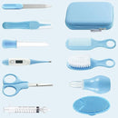 PandaEar Baby Healthcare and Grooming Kit, Baby Safety Set Baby Comb, Brush, Finger Toothbrush, Nail Clippers, Scissors, Nasal Aspirator, Baby Essentials Nursery Care Kit (13-in-1 Blue) by TinyTreasures Baby Boutique
