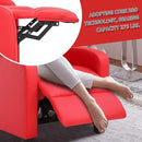 BestMassage | Recliner Chair | with 2 Point Massage Function | Pu Red | with Lumbar Support, Adjustable Push Back, Footrest & Padded Seat | Easy Assembly | for Living Room, Home Theatre by CozyNest Decor