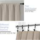Simplebrand Ava Stone Short Blackout Curtains for Bedroom 54 Inches Long 2 Panels Set, Solid Thermal Insulated, Energy Saving Window Treatment Curtains Blackout Drapes, W40 x L54 Inch, Stone by TinyTreasures Baby Boutique