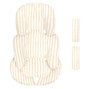 Infant Car Seat Insert, Car Seat Head Support Baby Girls Boys, Soft & Reversible Newborn Carseat Insert Cushion with 2 Strap Covers, for Stroller, Swing, Bouncer (Brown Line) by TinyTreasures Baby Boutique