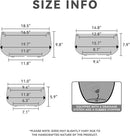 Kante 19.6",15.7",11.8" Dia Round Concrete Planters Set of 3, Outdoor Indoor Garden Plant Pots with Drainage Hole and Rubber Plug, Modern Curvaceous Design, Pure White by GreenHaven Gardens