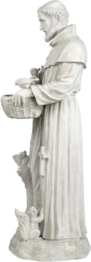Design Toscano Nature's Nurturer Francis Assisi Religious Garden Decor Statue Bird Bath Feeder, Large, 37 inch, Cast Stone Resin, Antique Stone Finish by GreenHaven Gardens