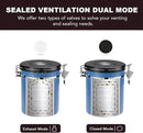 ShanSon Coffee Canister Airtight Coffee Container Stainless Steel Coffee Bean Storage Container with CO2 Release Valve and Scoop Coffee Canister for Beans,Grounds,Sugar,Flour,Tea,Cereal,22OZ,Blue by CozyNest Decor