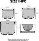 Kante Round Concrete Planter, 9 Inch Dia Classic Style Large Plant Pot with Drainage Hole for Indoor & Outdoor Plants, Ideal for Home, Patio, Garden, Charcoal by GreenHaven Gardens