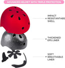 Adjustable Kids Helmet with Knee Pad, Elbow Pads & Wrist Guards - Toddler Bike Helmets for Ages 3-5, 5-8, 8-14 Years - Perfect for Skating, Biking, Cycling, and Skateboard - for Boys and Girls by TinyTreasures Baby Boutique