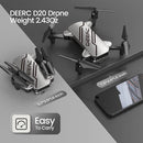 DEERC D20 Mini Drone for Kids with 720P HD FPV Camera Remote Control Toys Gifts for Boys Girls with Altitude Hold, Headless Mode, One Key Start Speed Adjustment, 3D Flips 2 Batteries, Silver by TinyTreasures Baby Boutique